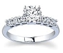 gold diamond engagement ring side diamonds
