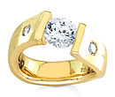 gold diamond tension rings