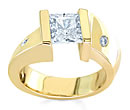 gold diamond tension rings