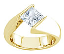 gold diamond tension rings